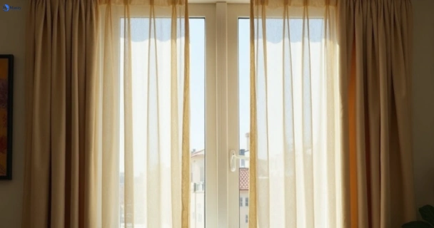 Dusty and dull curtains in revesby-nsw before steam cleaning